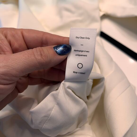 Likely White Draped Ruffle Overlay Georgina Mini Dress Size 0 - Picture 10 of 12